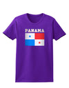 Panama Flag Dark Womens Dark T-Shirt-TooLoud-Purple-X-Small-Davson Sales