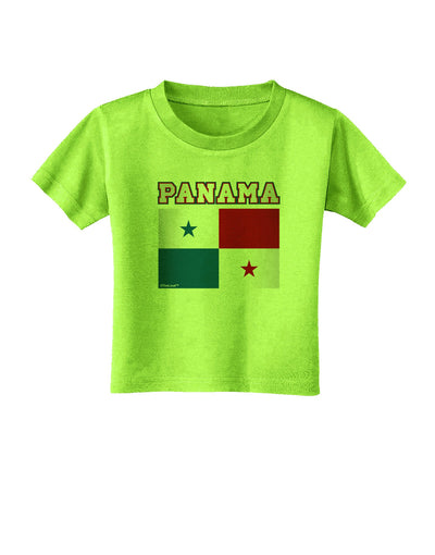 Panama Flag Toddler T-Shirt-Toddler T-Shirt-TooLoud-Lime-Green-2T-Davson Sales