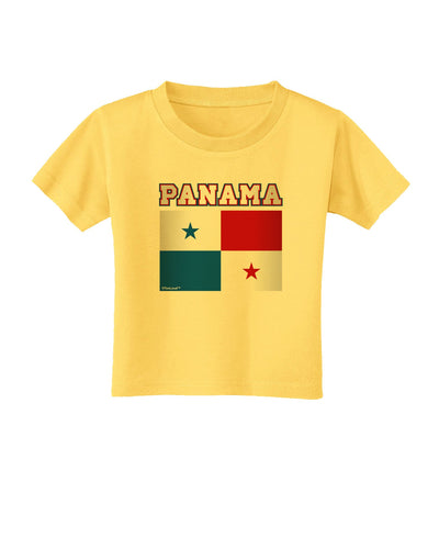 Panama Flag Toddler T-Shirt-Toddler T-Shirt-TooLoud-Yellow-2T-Davson Sales