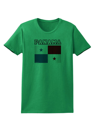 Panama Flag Womens T-Shirt-Womens T-Shirt-TooLoud-Kelly-Green-X-Small-Davson Sales