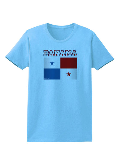 Panama Flag Womens T-Shirt-Womens T-Shirt-TooLoud-Aquatic-Blue-X-Small-Davson Sales