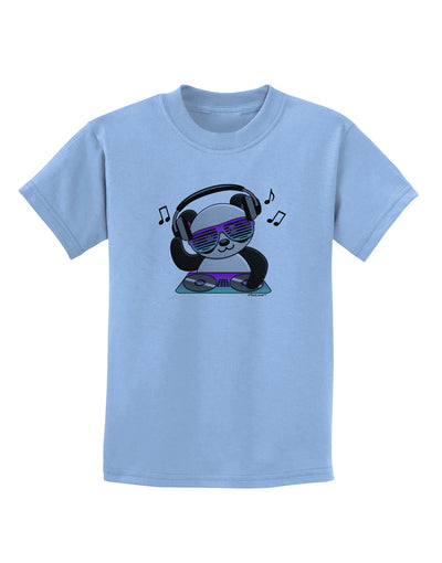 Panda DJ Childrens T-Shirt-Childrens T-Shirt-TooLoud-Light-Blue-X-Small-Davson Sales