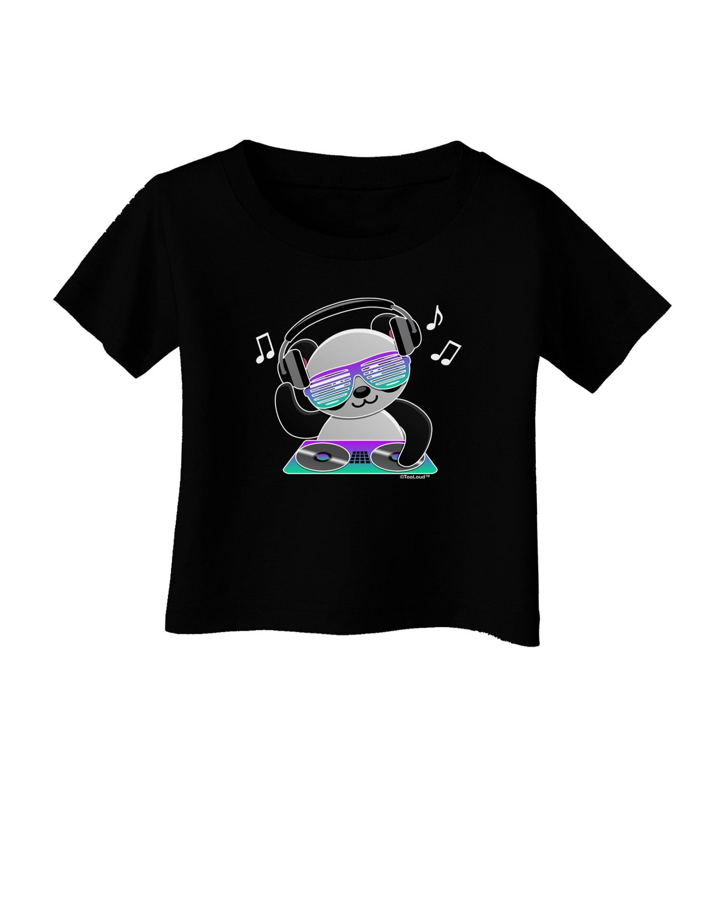 Panda DJ Infant T-Shirt Dark-Infant T-Shirt-TooLoud-Black-06-Months-Davson Sales