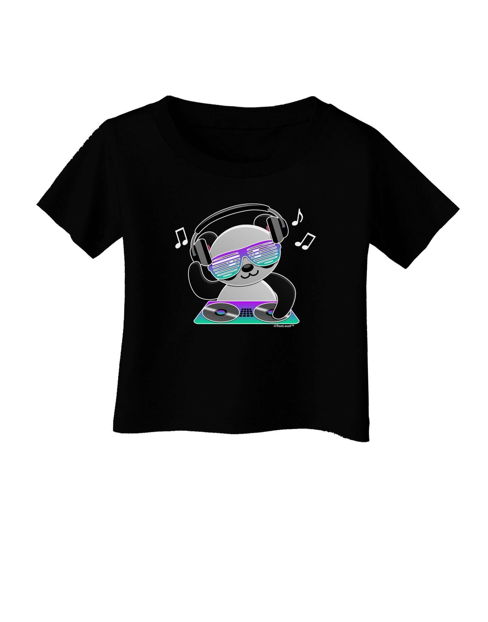 Panda DJ Infant T-Shirt Dark-Infant T-Shirt-TooLoud-Black-06-Months-Davson Sales