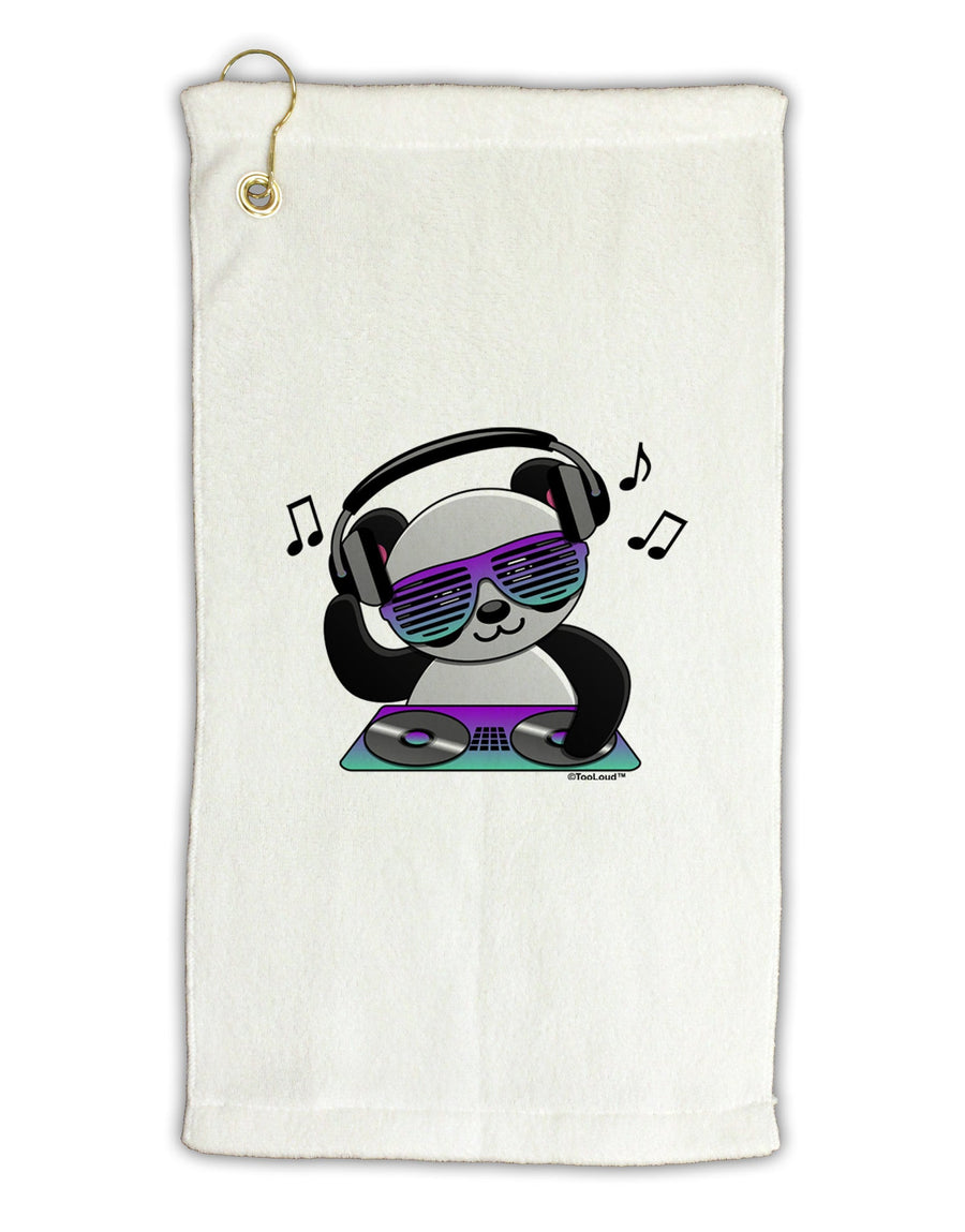 Panda DJ Micro Terry Gromet Golf Towel 16 x 25 inch-Golf Towel-TooLoud-White-Davson Sales