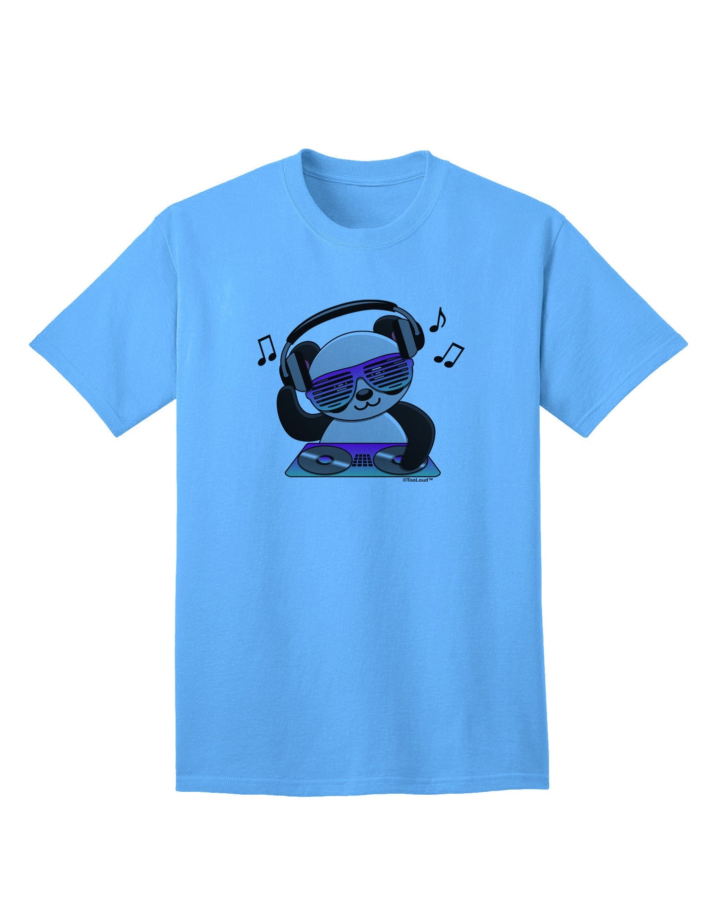 Panda DJ - Premium Adult T-Shirt for Music Enthusiasts-Mens T-shirts-TooLoud-Aquatic-Blue-Small-Davson Sales