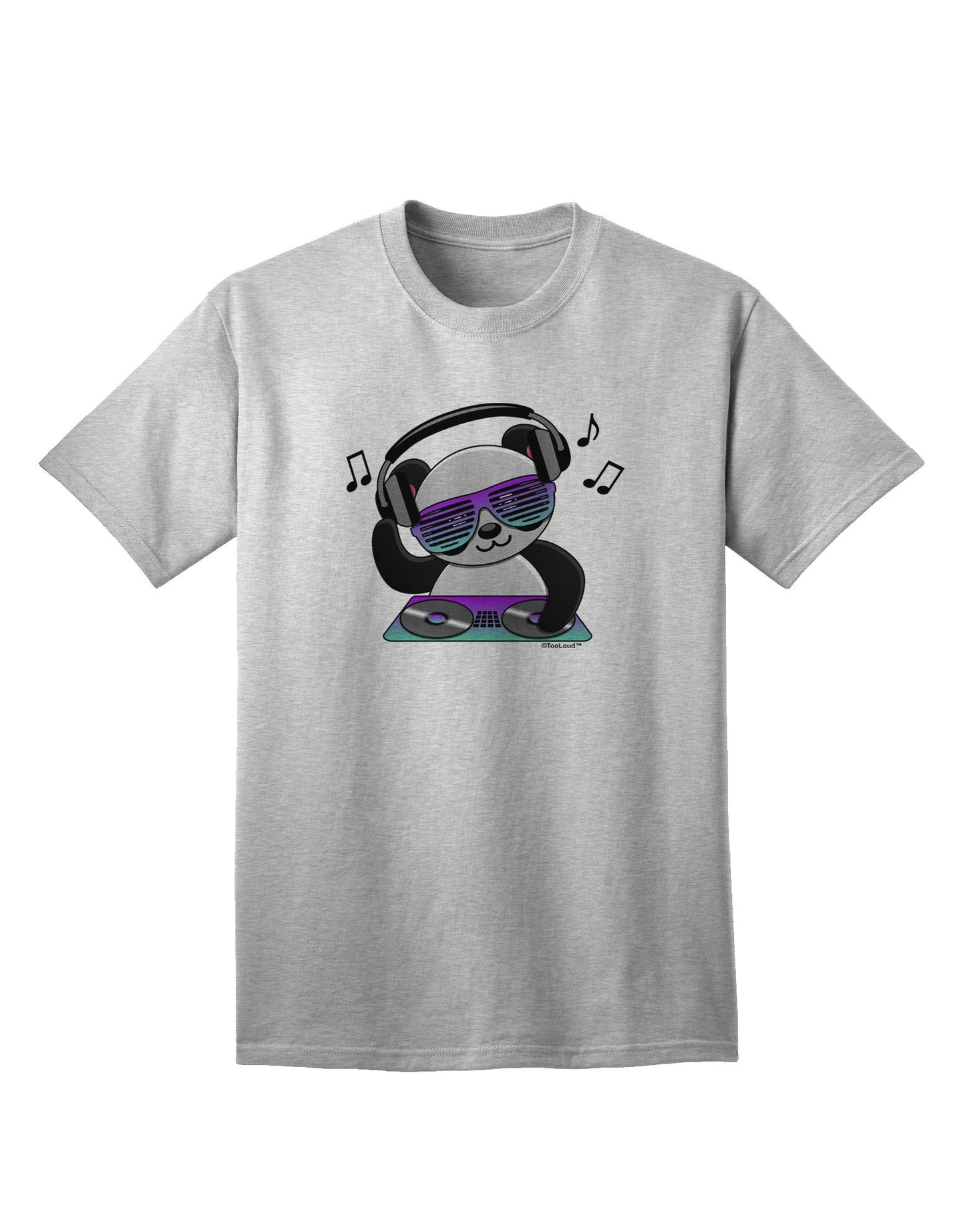 Panda DJ - Premium Adult T-Shirt for Music Enthusiasts-Mens T-shirts-TooLoud-AshGray-Small-Davson Sales