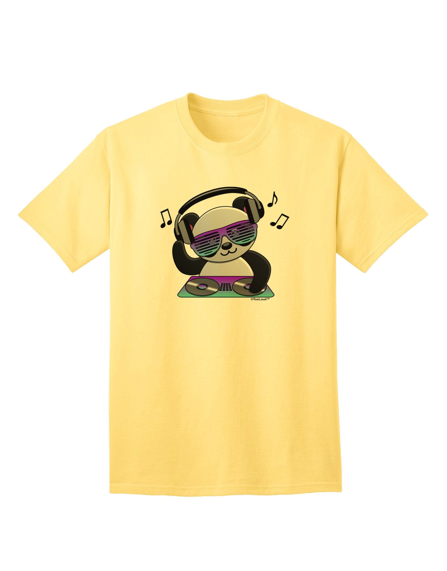 Panda DJ - Premium Adult T-Shirt for Music Enthusiasts-Mens T-shirts-TooLoud-Yellow-Small-Davson Sales