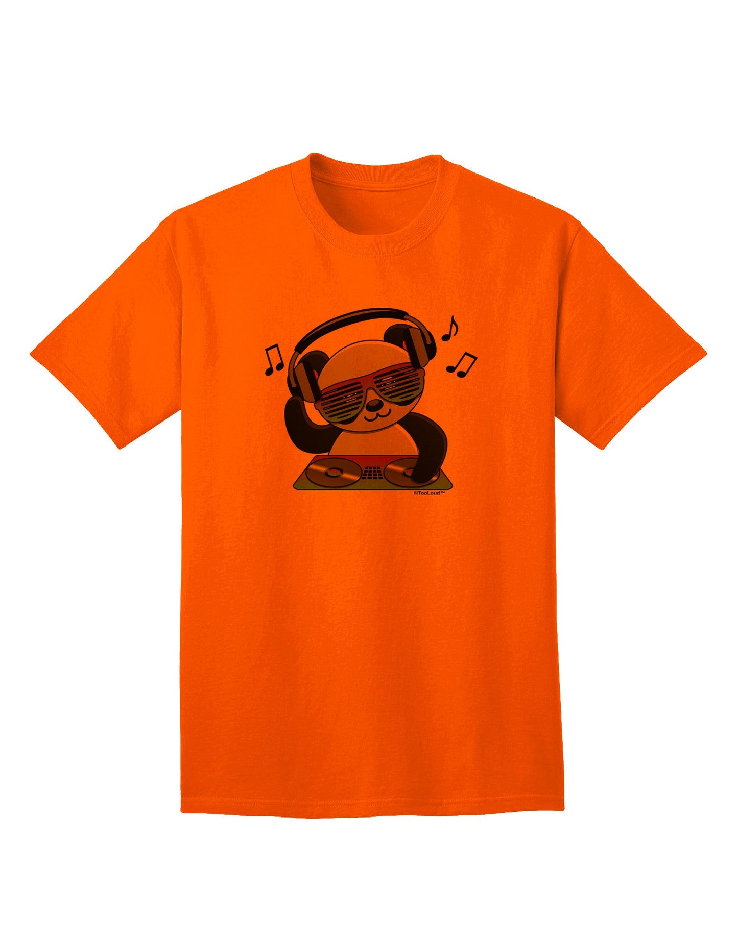 Panda DJ - Premium Adult T-Shirt for Music Enthusiasts-Mens T-shirts-TooLoud-Orange-Small-Davson Sales
