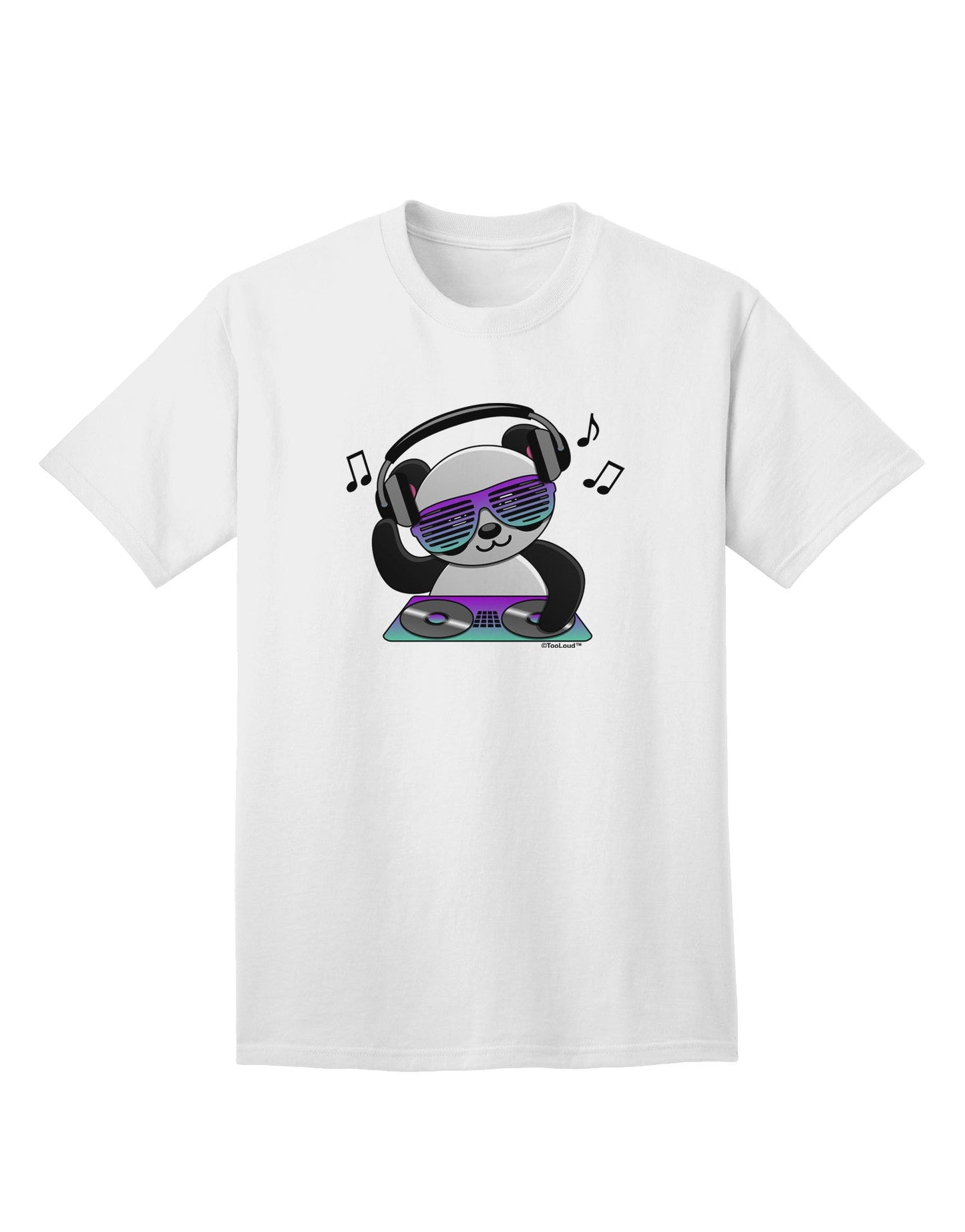 Panda DJ - Premium Adult T-Shirt for Music Enthusiasts-Mens T-shirts-TooLoud-White-Small-Davson Sales