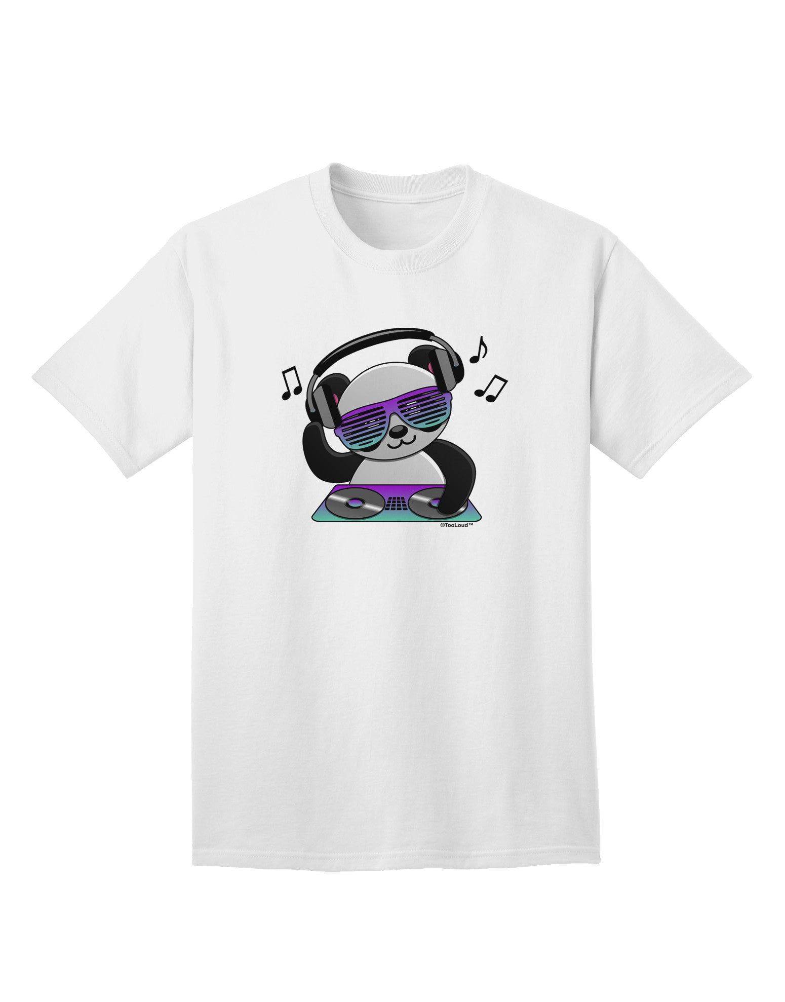 Panda DJ - Premium Adult T-Shirt for Music Enthusiasts-Mens T-shirts-TooLoud-White-Small-Davson Sales