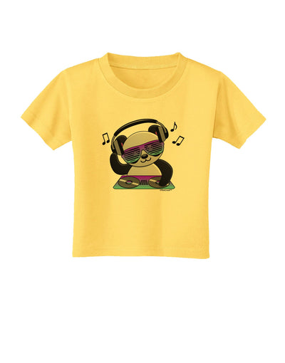 Panda DJ Toddler T-Shirt-Toddler T-Shirt-TooLoud-Yellow-2T-Davson Sales