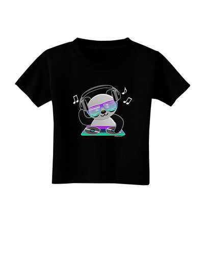 Panda DJ Toddler T-Shirt Dark-Toddler T-Shirt-TooLoud-Black-2T-Davson Sales