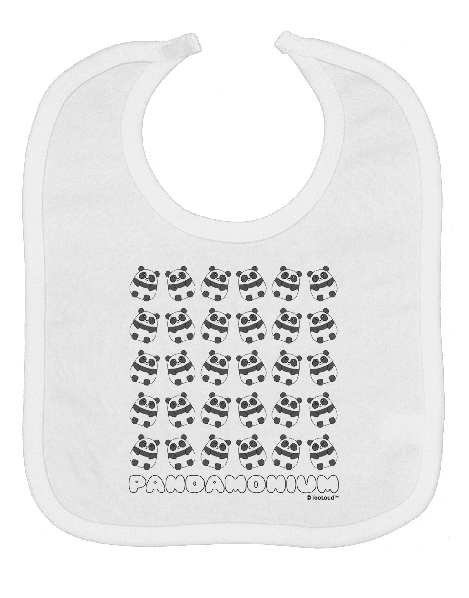 Pandamonium Pandas Baby Bib by TooLoud