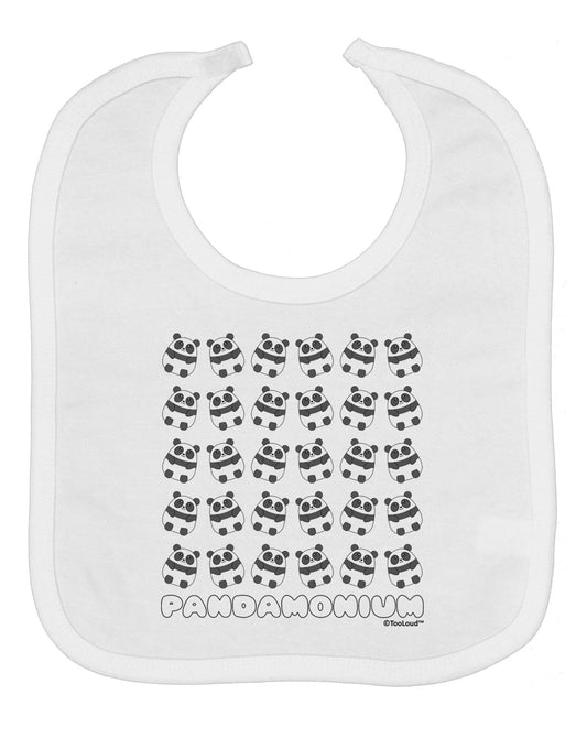 Pandamonium Pandas Baby Bib by TooLoud