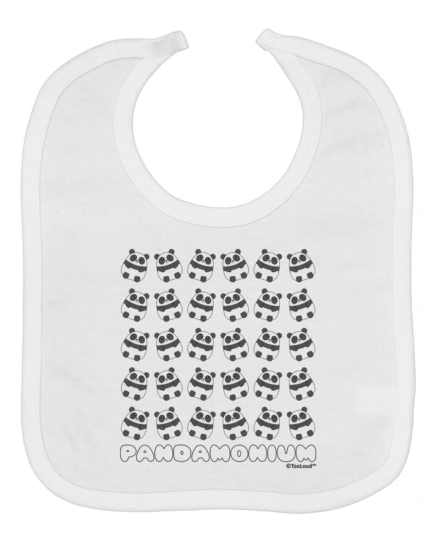 Pandamonium Pandas Baby Bib by TooLoud