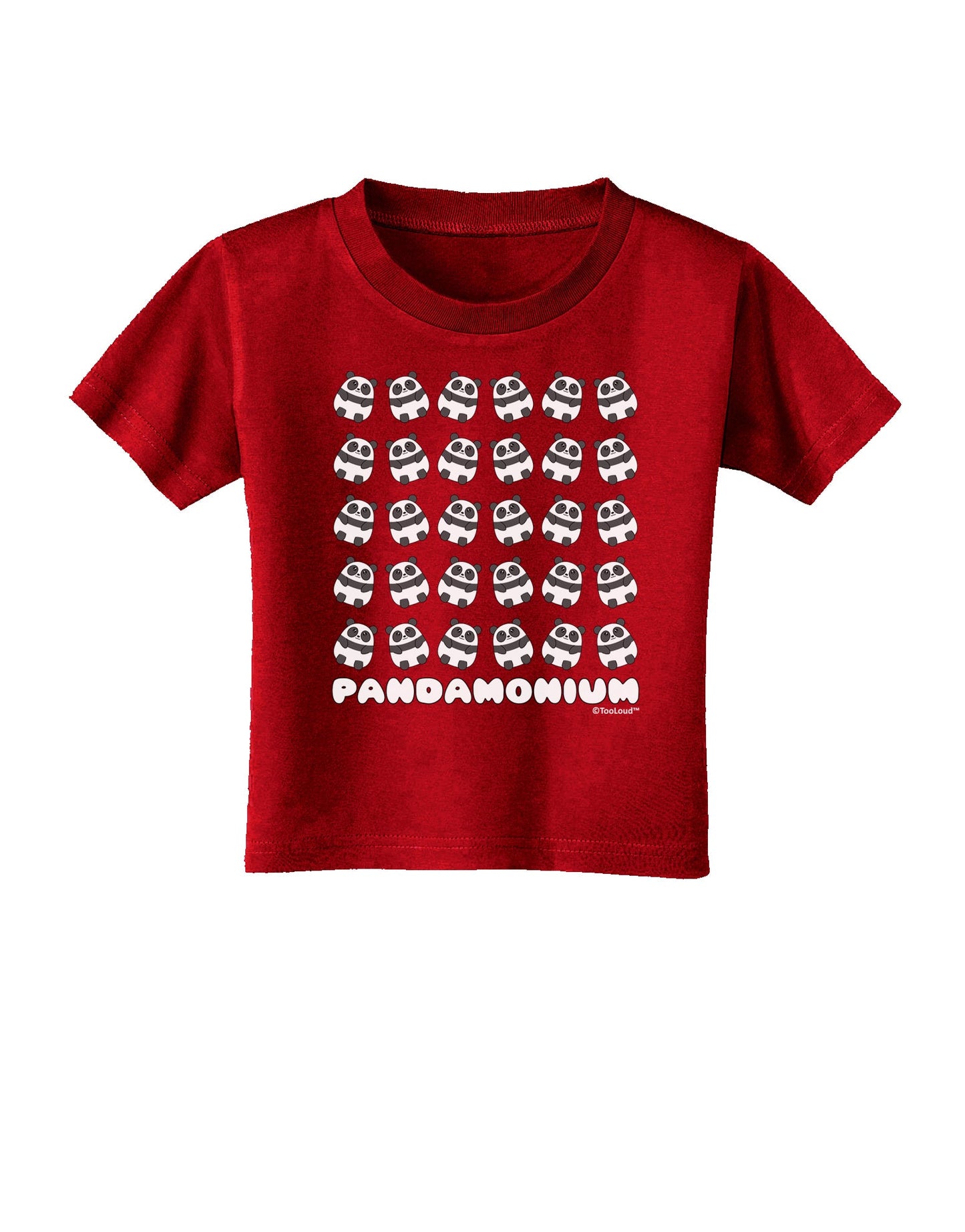Pandamonium Pandas Toddler T-Shirt Dark by TooLoud-Toddler T-Shirt-TooLoud-Red-2T-Davson Sales