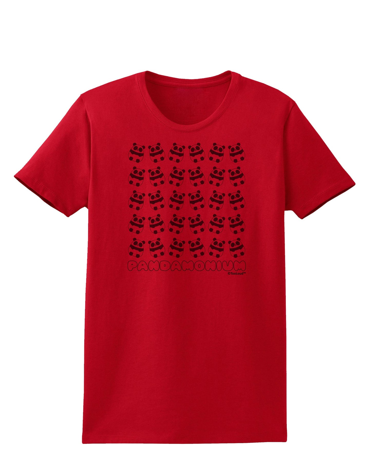 Pandamonium Pandas Womens T-Shirt by TooLoud-Womens T-Shirt-TooLoud-Red-X-Small-Davson Sales