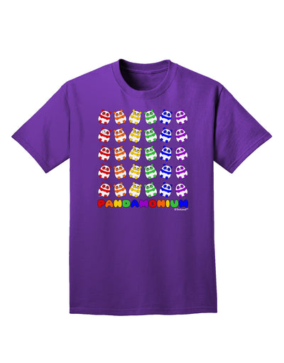 Pandamonium Rainbow Pandas Adult Dark T-Shirt by TooLoud-Mens T-Shirt-TooLoud-Purple-Small-Davson Sales