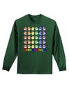 Pandamonium Rainbow Pandas Adult Long Sleeve Dark T-Shirt by TooLoud-TooLoud-Dark-Green-Small-Davson Sales