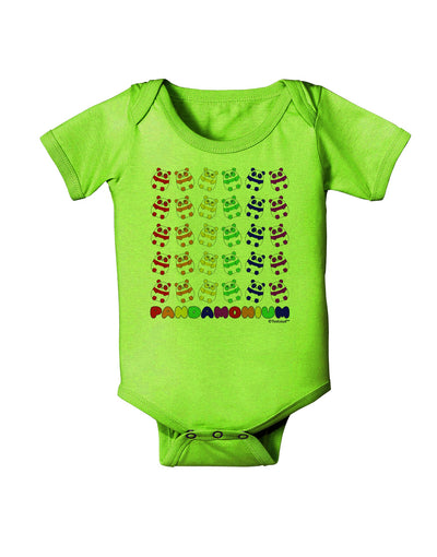 Pandamonium Rainbow Pandas Baby Romper Bodysuit by TooLoud-Baby Romper-TooLoud-Lime-Green-06-Months-Davson Sales