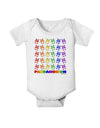 Pandamonium Rainbow Pandas Baby Romper Bodysuit by TooLoud-Baby Romper-TooLoud-White-06-Months-Davson Sales