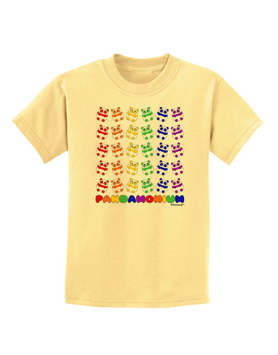 Pandamonium Rainbow Pandas Childrens T-Shirt by TooLoud-Childrens T-Shirt-TooLoud-Daffodil-Yellow-X-Small-Davson Sales