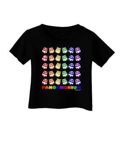 Pandamonium Rainbow Pandas Infant T-Shirt Dark by TooLoud