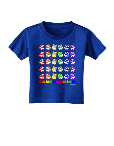 Pandamonium Rainbow Pandas Toddler T-Shirt Dark by TooLoud-Toddler T-Shirt-TooLoud-Royal-Blue-2T-Davson Sales