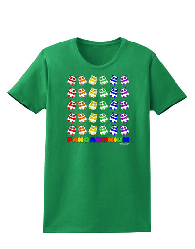 Pandamonium Rainbow Pandas Womens Dark T-Shirt by TooLoud-Womens T-Shirt-TooLoud-Kelly-Green-X-Small-Davson Sales