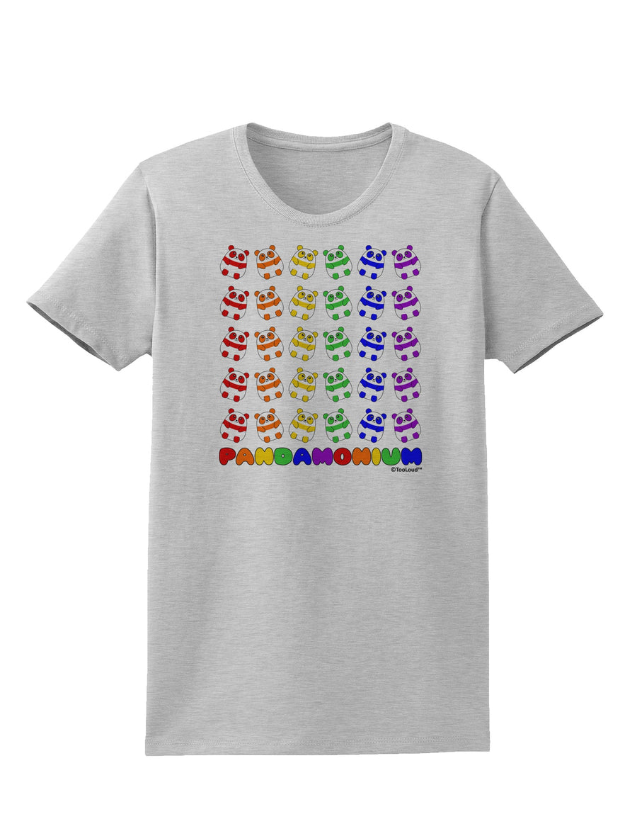 Pandamonium Rainbow Pandas Womens T-Shirt by TooLoud-Womens T-Shirt-TooLoud-White-X-Small-Davson Sales