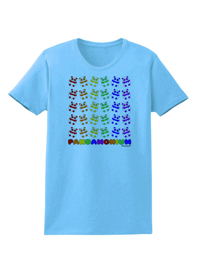 Pandamonium Rainbow Pandas Womens T-Shirt by TooLoud-Womens T-Shirt-TooLoud-Aquatic-Blue-X-Small-Davson Sales