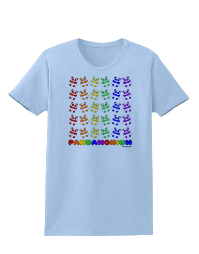 Pandamonium Rainbow Pandas Womens T-Shirt by TooLoud-Womens T-Shirt-TooLoud-Light-Blue-X-Small-Davson Sales