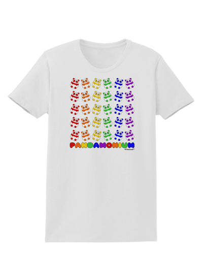 Pandamonium Rainbow Pandas Womens T-Shirt by TooLoud-Womens T-Shirt-TooLoud-White-X-Small-Davson Sales