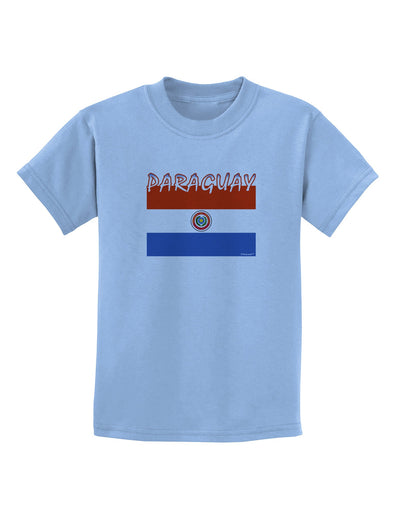 Paraguay Flag Childrens T-Shirt-Childrens T-Shirt-TooLoud-Light-Blue-X-Small-Davson Sales