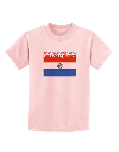 Paraguay Flag Childrens T-Shirt-Childrens T-Shirt-TooLoud-PalePink-X-Small-Davson Sales