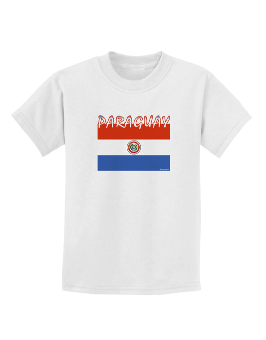 Paraguay Flag Childrens T-Shirt-Childrens T-Shirt-TooLoud-White-X-Small-Davson Sales