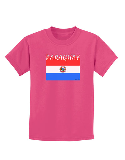 Paraguay Flag Dark Childrens Dark T-Shirt-Childrens T-Shirt-TooLoud-Sangria-X-Small-Davson Sales