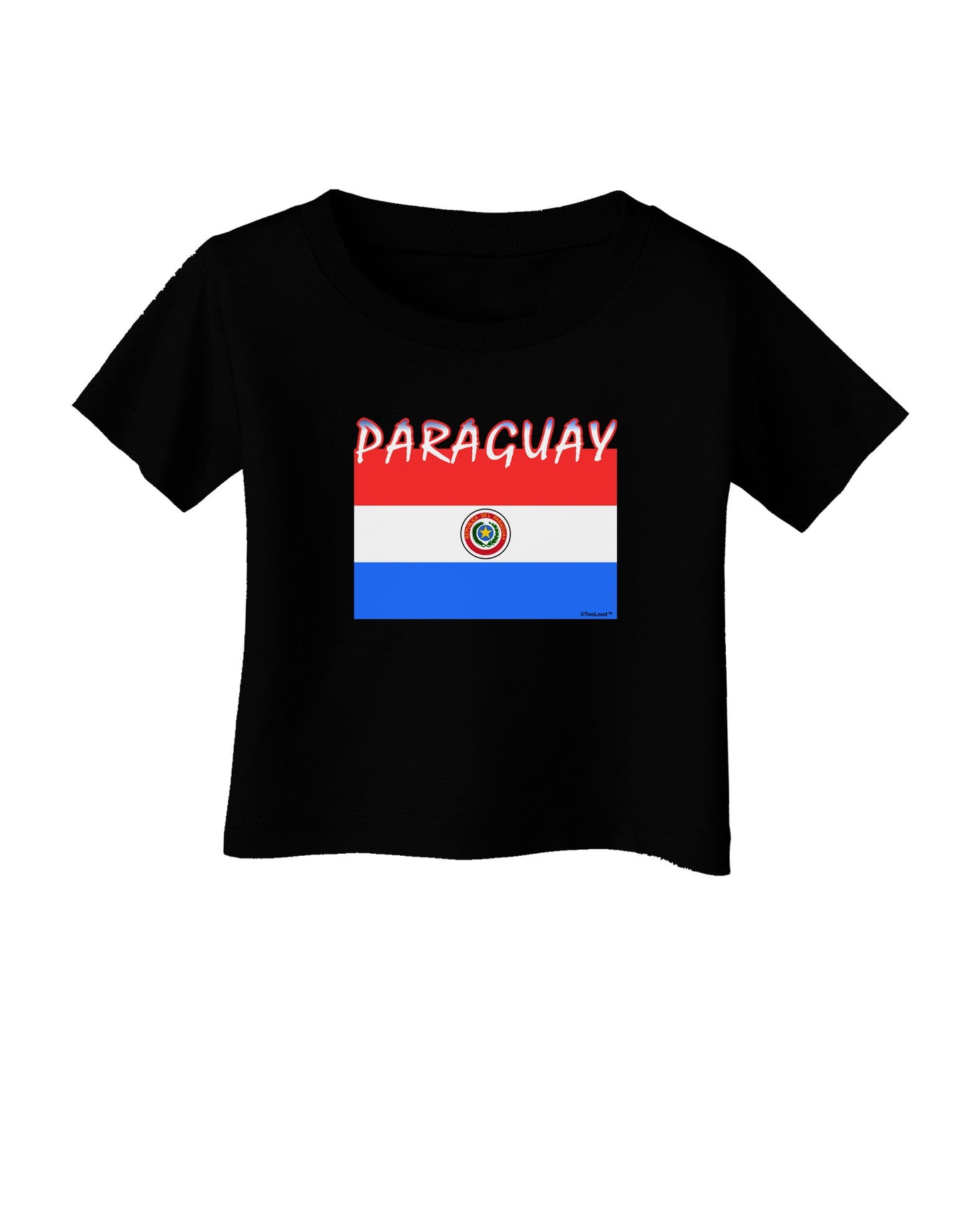 Paraguay Flag Dark Infant T-Shirt Dark-Infant T-Shirt-TooLoud-Black-06-Months-Davson Sales