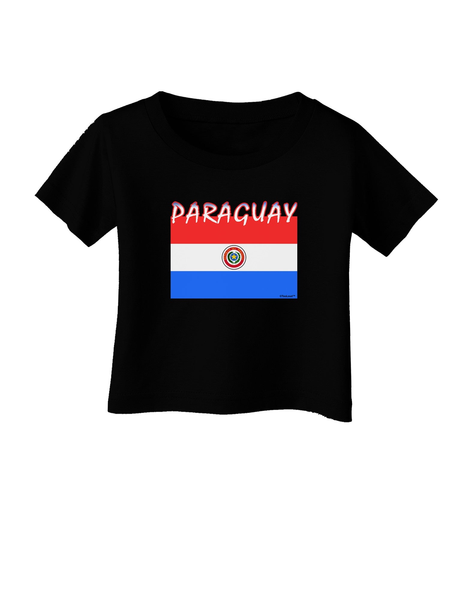 Paraguay Flag Dark Infant T-Shirt Dark-Infant T-Shirt-TooLoud-Black-06-Months-Davson Sales