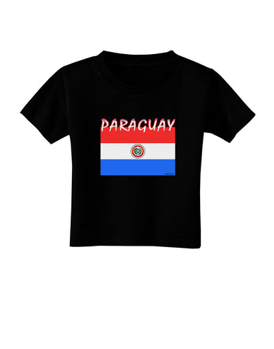 Paraguay Flag Dark Toddler T-Shirt Dark-Toddler T-Shirt-TooLoud-Black-2T-Davson Sales