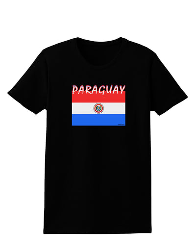 Paraguay Flag Dark Womens Dark T-Shirt-TooLoud-Black-X-Small-Davson Sales