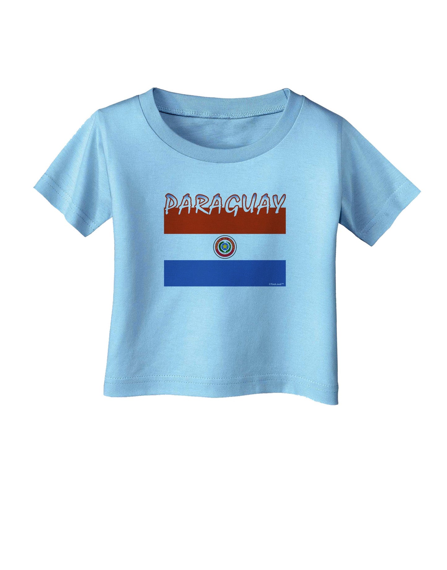 Paraguay Flag Infant T-Shirt-Infant T-Shirt-TooLoud-Aquatic-Blue-06-Months-Davson Sales