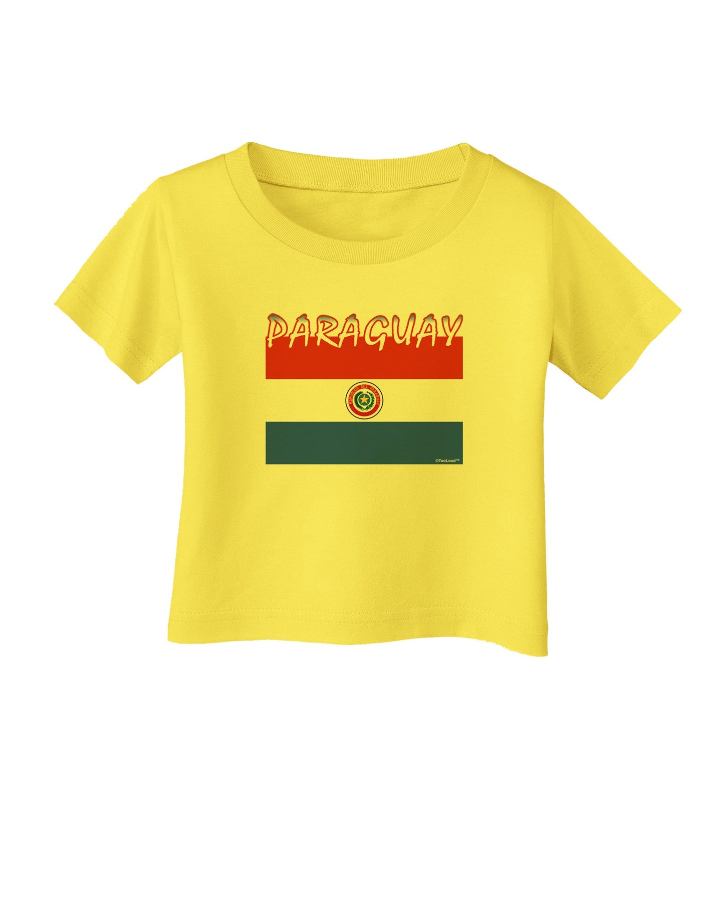 Paraguay Flag Infant T-Shirt-Infant T-Shirt-TooLoud-Yellow-06-Months-Davson Sales