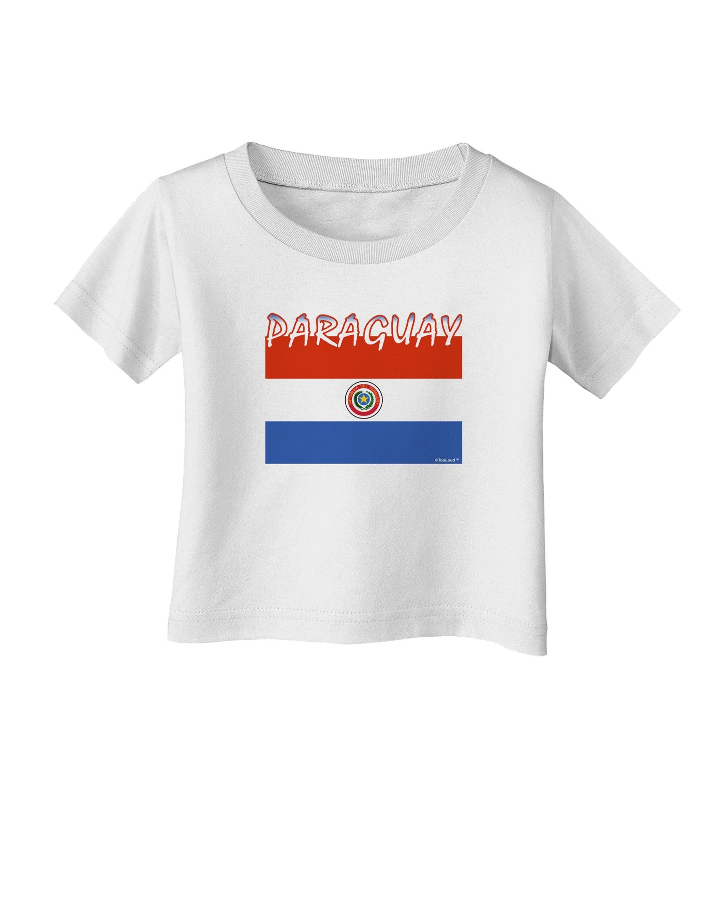 Paraguay Flag Infant T-Shirt-Infant T-Shirt-TooLoud-White-06-Months-Davson Sales