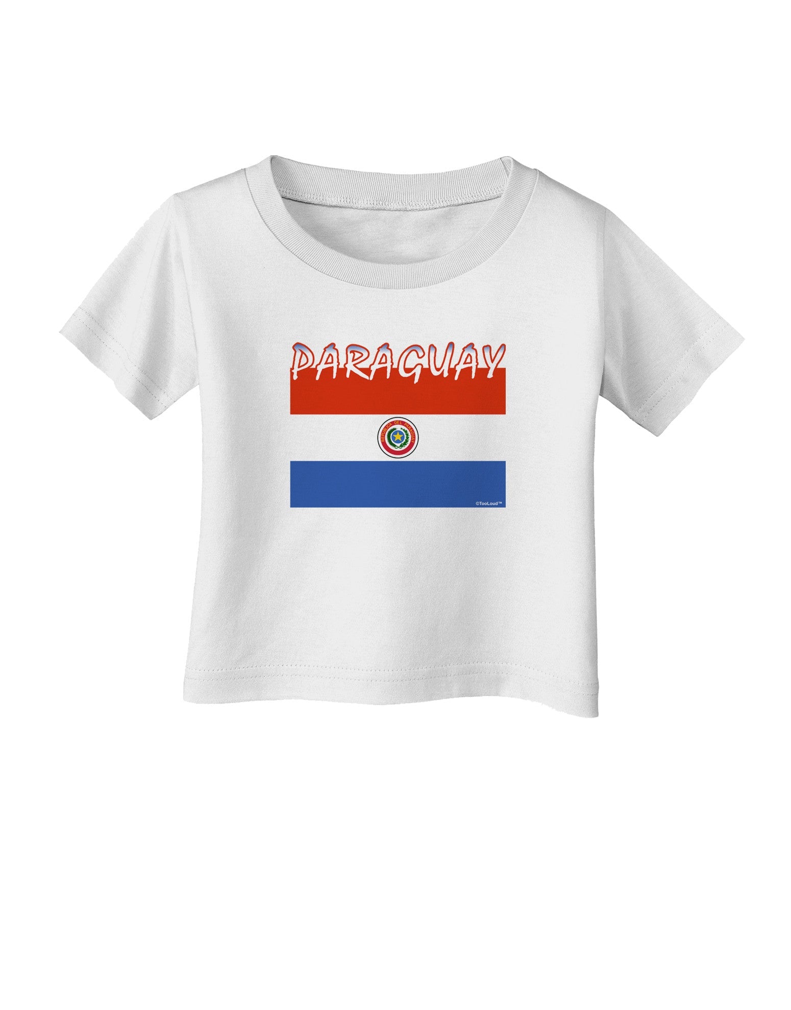 Paraguay Flag Infant T-Shirt-Infant T-Shirt-TooLoud-White-06-Months-Davson Sales