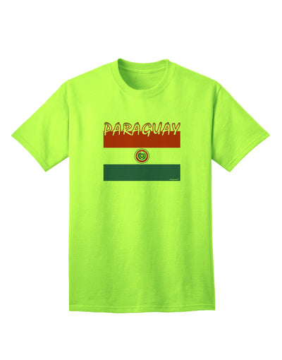 Paraguay Flag Inspired Adult T-Shirt - A Patriotic Fashion Statement-Mens T-shirts-TooLoud-Neon-Green-Small-Davson Sales
