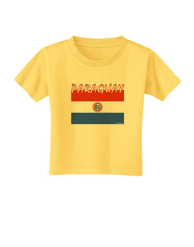 Paraguay Flag Toddler T-Shirt-Toddler T-Shirt-TooLoud-Yellow-2T-Davson Sales