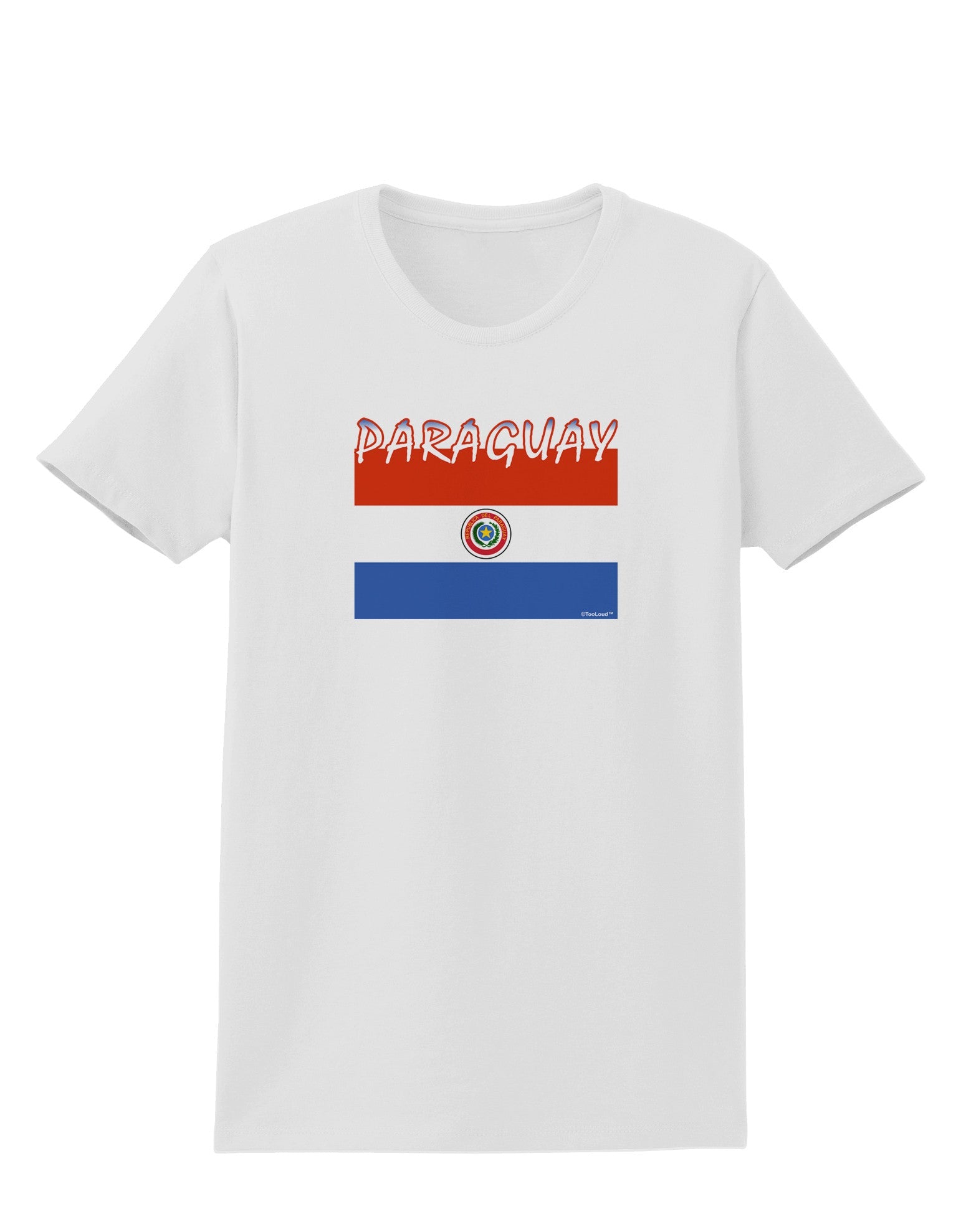 Paraguay Flag Womens T-Shirt-Womens T-Shirt-TooLoud-White-X-Small-Davson Sales