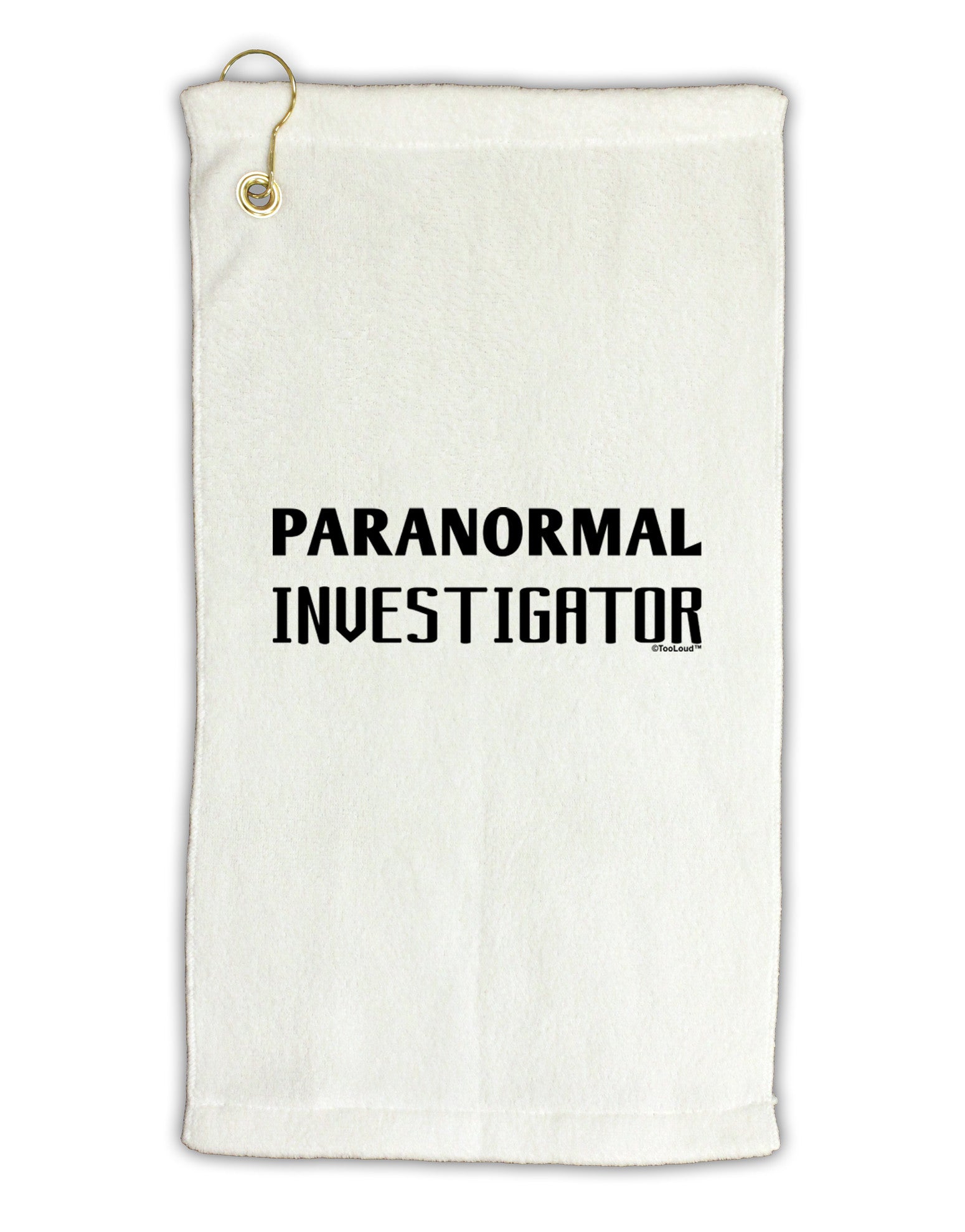 Paranormal Investigator Micro Terry Gromet Golf Towel 16 x 25 inch-Golf Towel-TooLoud-White-Davson Sales